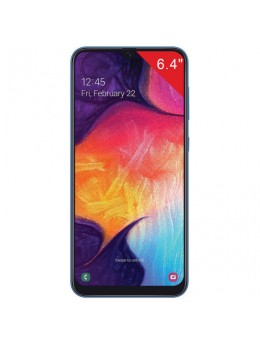 Смартфон SAMSUNG Galaxy A50, 2 SIM, 6,4”, 4G (LTE), 25/25+8+5 Мп, 64 ГБ, microSD, синий, пластик, SM-A505FZBUSER