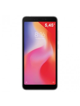 Смартфон XIAOMI Redmi 6, 2 SIM, 5,45', 4G (LTE), 5/5 + 12 Мп, 64 Гб, microSD, черный, пластик, X20869