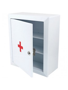 Шкафчик-аптечка металлический 'Призма', навесной, 2 полки, ключевой замок, 330x280x140 мм