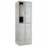 Шкаф металлический для одежды ПРАКТИК 'LS-22', четырехсекционный, 1830х575х500 мм, 30 кг