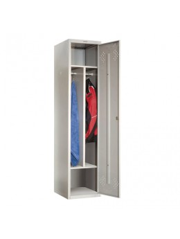 Шкаф металлический для одежды ПРАКТИК 'LS-11-40D', 2 отделения, 1830х418х500 мм, 24 кг, разборный