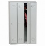 Шкаф металлический для одежды ПРАКТИК 'LS-41', четырехсекционный, 1830х1130х500 мм, 55 кг, разборный, LS(LE)–41