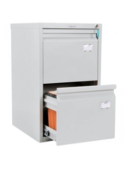 Шкаф картотечный ПРАКТИК 'A-42', 685х408х485 мм, 2 ящика для 84 подвесных папок, формат папок A4 (БЕЗ ПАПОК)