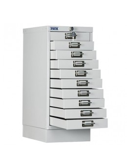 Шкаф металлический для документов ПРАКТИК 'MDC-A4/650/10', 10 ящиков, 650х277х405 мм, собранный