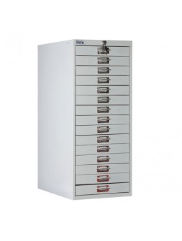 Шкаф металлический для документов ПРАКТИК 'MDC-A3/910/15', 15 ящиков, 910х347х546 мм, собранный