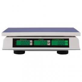 Весы торговые MERCURY M-ER 326AC-15.2 LCD (0,04-15 кг), дискретность 5 г, платформа 325x230 мм, без стойки