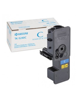 Тонер-картридж KYOCERA (TK-5240C) P5026cdn/w/M5526cdn/w, ресурс 3000 стр., цвет голубой, оригинальный, 1T02R7CNL0