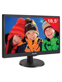 Монитор PHILIPS 193V5LSB2 (10/62), 18,5' (47 см), 1366x768, 16:9, TN, 5 мс, 200 cd, VGA, черный Монитор PHILIPS 193V5LSB2 (10/62), 18,5' (47 см), 1366x768, 16:9, TN, 5 мс, 200 cd, VGA, черный