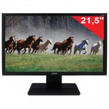 Монитор ACER V226HQLBBD, 21,5' (55 см), 1920x1080, 16:9, TN+film, 5 мс, 250 cd, VGA, DVI, черный