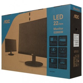 Монитор AOC I2280SWD (/01), 21,5' (55 см), 1920x1080, 16:9, IPS, 5 мс, 250 cd, VGA, DVI, черный