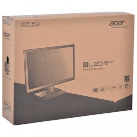 Монитор ACER V226HQLBBD, 21,5' (55 см), 1920x1080, 16:9, TN+film, 5 мс, 250 cd, VGA, DVI, черный