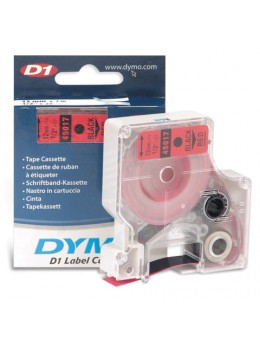 Картридж для принтеров этикеток DYMO D1, 12 мм х 7 м, лента пластиковая, чёрный шрифт, красный фон, S0720570 Картридж для принтеров этикеток DYMO D1, 12 мм х 7 м, лента пластиковая, чёрный шрифт, красный фон, S0720570