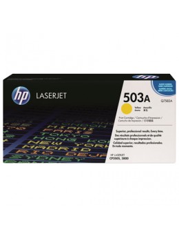 Картридж лазерный HP (Q7582A) ColorLaserJet CP3505/3800, желтый, оригинальный, ресурс 6000 стр.
