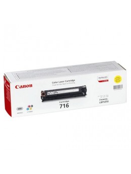 Картридж лазерный CANON (716Y) LBP-5050, желтый, ресурс 1500 страниц, оригинальный, 1977B002