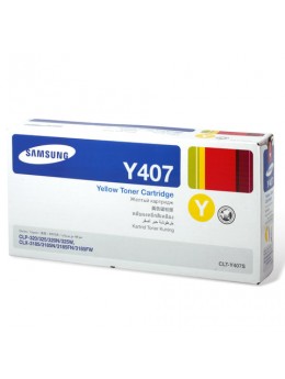 Картридж лазерный SAMSUNG (CLT-Y407S) CLP-320/325/N, CLX-3185/N/FN и др., оригинальный, желтый