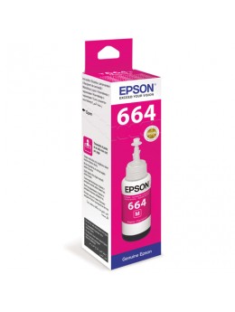 Чернила EPSON (C13T66434A) для СНПЧ EpsonL100/L110/L200/L210/L300/L456/L550, пурпурные, оригинальные Чернила EPSON (C13T66434A) для СНПЧ EpsonL100/L110/L200/L210/L300/L456/L550, пурпурные, оригинальные