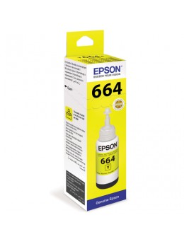 Чернила EPSON (C13T66444A) для СНПЧ Epson L100/L110/L200/L210/L300/L456/L550, желтые, оригинальные