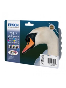 Картридж струйный EPSON (C13T11174A10) Stylus TX650/T50/R270/R390/RX590, комплект, оригин., 6 цв.