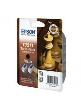 Картридж струйный EPSON (C13T05114210) Stylus Color 740/800/1520/Scan2000 и другие, черный, комплект 2 шт., оригинальный Картридж струйный EPSON (C13T05114210) Stylus Color 740/800/1520/Scan2000 и другие, черный, комплект 2 шт., оригинальный