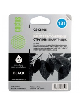 Картридж струйный CACTUS (CS-C8765) для HP Deskjet 460/5743/6543/6843, черный, 16 мл Картридж струйный CACTUS (CS-C8765) для HP Deskjet 460/5743/6543/6843, черный, 16 мл