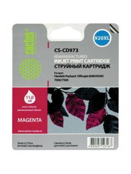 Картридж струйный CACTUS (CS-CD973) для HP Officejet 6000/6500/7000, пурпурный, 11 мл Картридж струйный CACTUS (CS-CD973) для HP Officejet 6000/6500/7000, пурпурный, 11 мл
