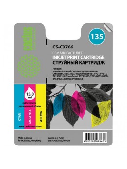 Картридж струйный CACTUS (CS-C8766) для HP Deskjet 460/5743/PSC3183/ D5063, цветной, 15 мл Картридж струйный CACTUS (CS-C8766) для HP Deskjet 460/5743/PSC3183/ D5063, цветной, 15 мл