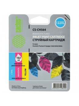 Картридж струйный CACTUS (CS-CH564) для HP Deskjet 1050/2050/2050S, цветной, 18 мл Картридж струйный CACTUS (CS-CH564) для HP Deskjet 1050/2050/2050S, цветной, 18 мл