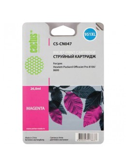 Картридж струйный CACTUS (CS-CN047) для HP OfficeJet 8100/ 8600, пурпурный, 26 мл Картридж струйный CACTUS (CS-CN047) для HP OfficeJet 8100/ 8600, пурпурный, 26 мл