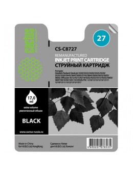 Картридж струйный CACTUS (CS-C8727) для HP Deskjet 3320/3520/5650/5850, черный, 17 мл Картридж струйный CACTUS (CS-C8727) для HP Deskjet 3320/3520/5650/5850, черный, 17 мл