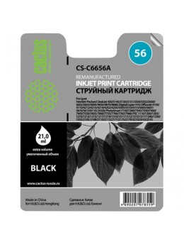 Картридж струйный CACTUS (CS-C6656A) для HP Deskjet 5150/5550/5600/5850, черный, 21 мл Картридж струйный CACTUS (CS-C6656A) для HP Deskjet 5150/5550/5600/5850, черный, 21 мл