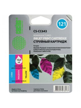 Картридж струйный CACTUS (CS-CC643) для HP DeskJet F4275/F4283, цветной, ресурс 160 стр.