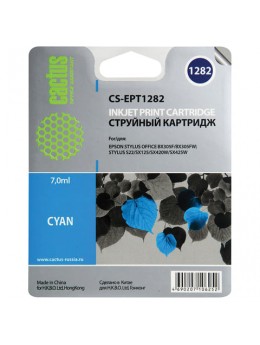 Картридж струйный CACTUS (CS-EPT1282) для EPSON Stylus S22/SX125/SX420W/BX305F, голубой