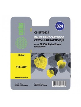 Картридж струйный CACTUS (CS-EPT0824) для EPSON Stylus R270/R390/ RX590, желтый Картридж струйный CACTUS (CS-EPT0824) для EPSON Stylus R270/R390/ RX590, желтый