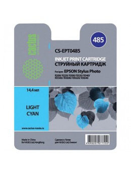 Картридж струйный CACTUS (CS-EPT0485) для EPSON Stylus Photo R200/R300/RX500, светло-голубой