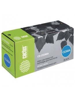 Картридж лазерный CACTUS (CS-CE260A) для HP ColorLaserJet CP4025/4525, черный, ресурс 8500 стр.
