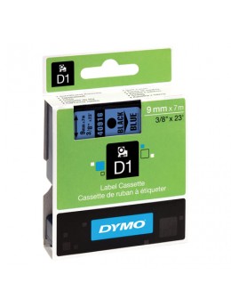 Картридж для принтеров этикеток DYMO D1, 9 мм х 7 м, лента пластиковая, чёрный шрифт, голубой фон, S0720710 Картридж для принтеров этикеток DYMO D1, 9 мм х 7 м, лента пластиковая, чёрный шрифт, голубой фон, S0720710
