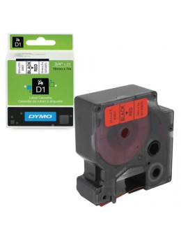 Картридж для принтеров этикеток DYMO D1, 19 мм х 7 м, лента пластик, чёрный шрифт, красный фон, S0720870 Картридж для принтеров этикеток DYMO D1, 19 мм х 7 м, лента пластик, чёрный шрифт, красный фон, S0720870