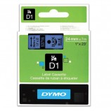 Картридж для принтеров этикеток DYMO D1, 24 мм х 7 м, лента пластиковая, чёрный шрифт, синий фон, S0720960