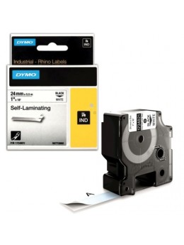 Картридж для принтеров этикеток DYMO Rhino, 24 мм х 5,5 м, лента виниловая, чёрный шрифт, белая, 1734821