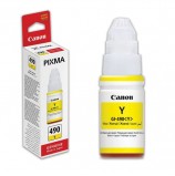 Чернила CANON (GI-490Y) для СНПЧ Pixma G1400\G2400\G3400, желтый, ресурс 7000 стр., оригинальные, 0666C001