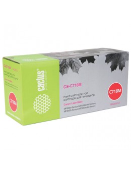 Картридж лазерный CACTUS (CS-C718M) для CANON LBP-7200Cdn/MF8330Cdn/8350Cdn, пурпурый, ресурс 3400 стр. Картридж лазерный CACTUS (CS-C718M) для CANON LBP-7200Cdn/MF8330Cdn/8350Cdn, пурпурый, ресурс 3400 стр.