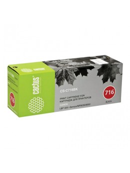 Картридж лазерный CACTUS (CS-C716BK) для CANON LBP-5050, черный, ресурс 2500 стр. Картридж лазерный CACTUS (CS-C716BK) для CANON LBP-5050, черный, ресурс 2500 стр.