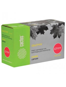 Картридж лазерный CACTUS (CS-C711Y) для CANON LBP-5300, желтый, ресурс 6000 стр. Картридж лазерный CACTUS (CS-C711Y) для CANON LBP-5300, желтый, ресурс 6000 стр.