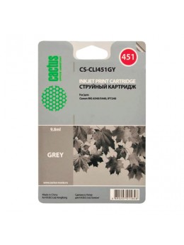 Картридж струйный CACTUS (CS-CLI451GY) для CANON iP7240/MG5440/MG6340, серый, ресурс 780 стр. Картридж струйный CACTUS (CS-CLI451GY) для CANON iP7240/MG5440/MG6340, серый, ресурс 780 стр.