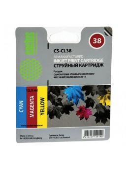 Картридж струйный CACTUS (CS-CL38) для CANON PIXMA iP1800/1900/2500/MP140/190, цветной, ресурс 205 стр. Картридж струйный CACTUS (CS-CL38) для CANON PIXMA iP1800/1900/2500/MP140/190, цветной, ресурс 205 стр.