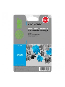 Картридж струйный CACTUS (CS-CLI471XLC) для CANON PIXMA MG5740/6840/7740, голубой, ресурс 2000 стр.