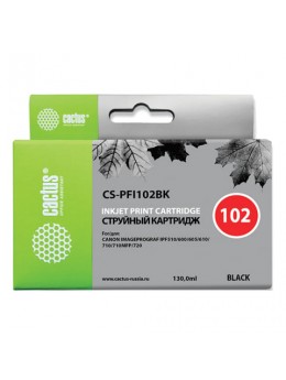Картридж струйный CACTUS (CS-PFI102BK) для CANON iPF500/510/F600/605/650/700, черный, 130 мл Картридж струйный CACTUS (CS-PFI102BK) для CANON iPF500/510/F600/605/650/700, черный, 130 мл