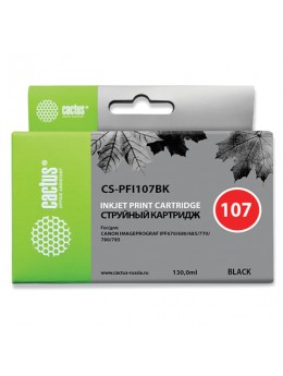 Картридж струйный CACTUS (CS-PFI107BK) для CANON PF680/685/780/785, черный, 130 мл Картридж струйный CACTUS (CS-PFI107BK) для CANON PF680/685/780/785, черный, 130 мл
