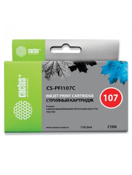 Картридж струйный CACTUS (CS-PFI107C) для CANON PF680/685/780/785, голубой, 130 мл Картридж струйный CACTUS (CS-PFI107C) для CANON PF680/685/780/785, голубой, 130 мл