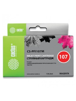 Картридж струйный CACTUS (CS-PFI107M) для CANON PF680/685/780/785, пурпурный, 130 мл Картридж струйный CACTUS (CS-PFI107M) для CANON PF680/685/780/785, пурпурный, 130 мл